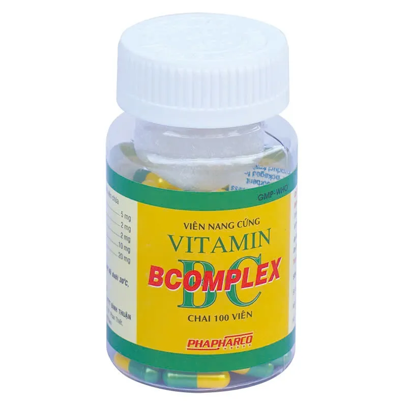 Bcomplex Bình Thuận (C/100v/nang) – Bổ sung vitamin nhóm B, tăng sức khỏe thần kinh & năng lượng